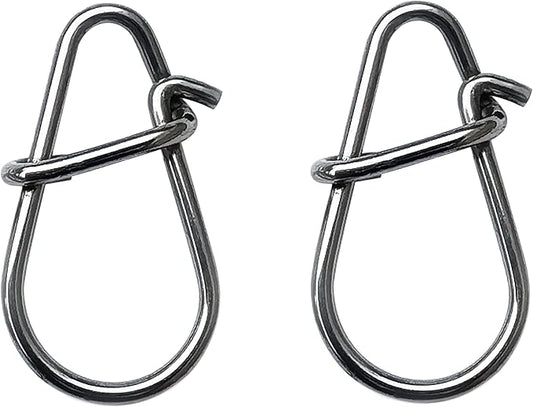 Crankbait Snaps & Snap Clips for Bass Lures, Duolock Snaps Fishing Freshwater, Duo Lock Fast Snaps Stainless Steel Higher Tensile Strength