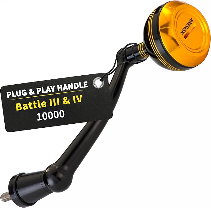 Foldable Power Handle for Penn Battle II III IV, Battle IV HS, Battle III LE Spinning Fishing Reel Replacement Handle