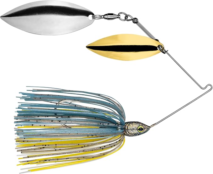 Strike King Tour Grade Spinnerbait Fishing Lure, Weight Forward Design, 3D Eyes, Hand-Tied Skirt