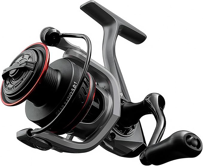 Spinning Reel 20LB Max Smooth Drag Stainless Steel Bearings Oversized Machined Metal Spool for Longer Casts Ultra Smooth Retrieve Lightweight Composite Body Freshwater Saltwater Ice to Surf Fishing