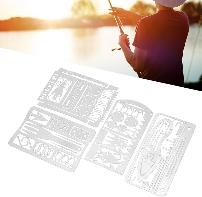 CUIFATI 4Pcs, Multitool Camping Gear Multipurpose Survival Kits and EDC Kit for Fishing Outdoor Hiking Gift Idea