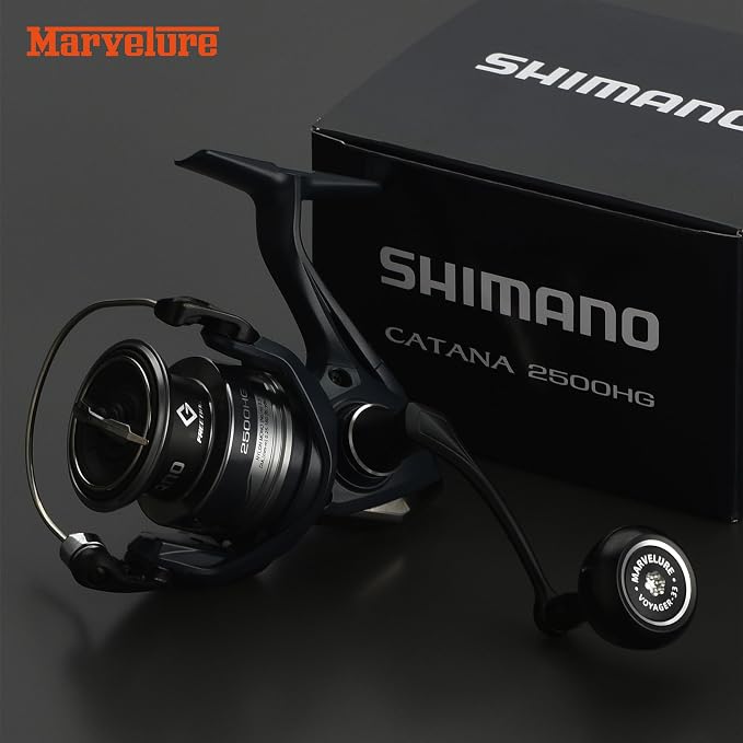 Locked-Type Power Handle (Square Shaft) Compatible for Shimano 17 Nasci Sedona FI Sahara FI Nexave FI, 19 Sienna FG, 22 Catana FE, Spinning Reels