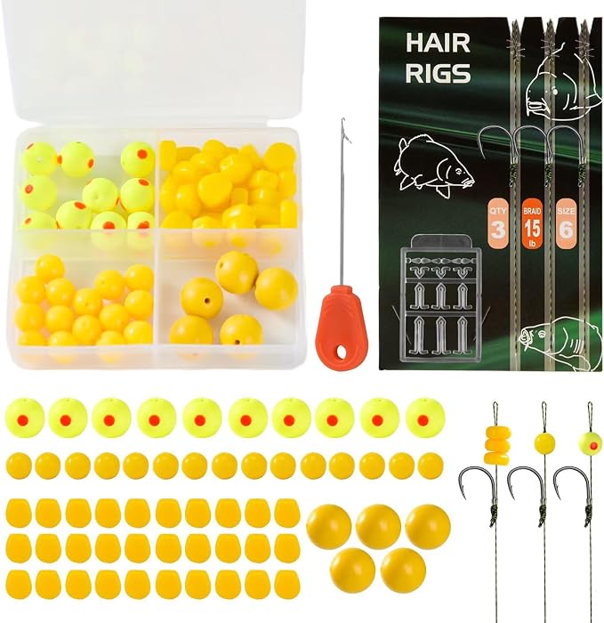 65/215PCS Carp Fishing Rig Kit Hair Rigs Carp Bait Fishing Equipment Accessories #2#4#6#8