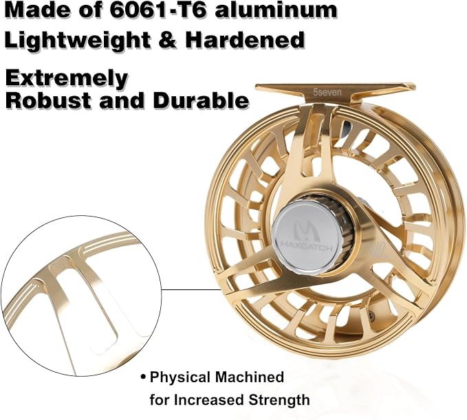Maxcatch AVID PRO Fly Fishing Reel with CNC-machined Aluminum Body Super Large Arbor Design-3/5, 5/7, 7/9, 9/11 Weights