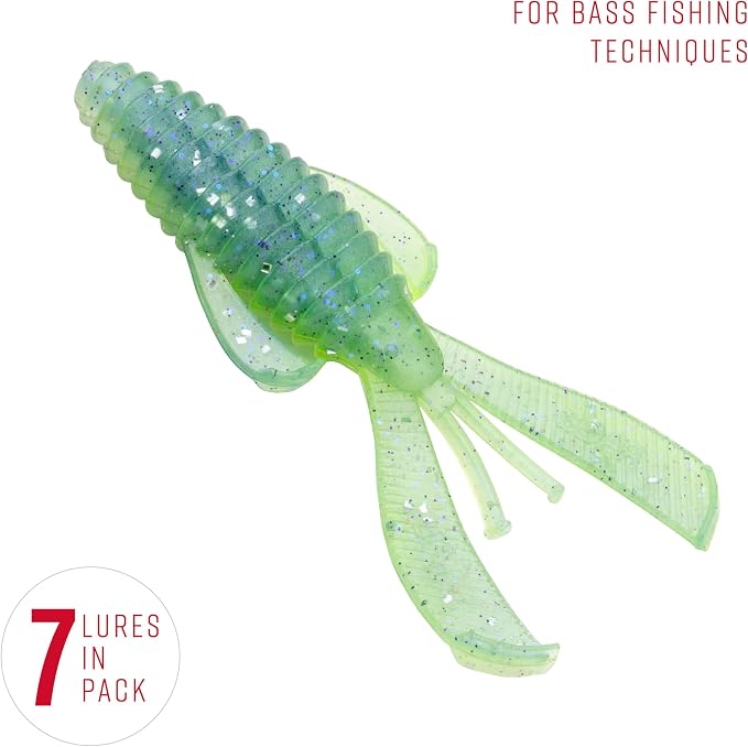 Strike King Rage Bug Fishing Lure, Soft Plastic Grub, Unique Design, Subtle Action