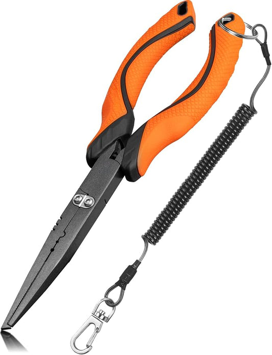 Fishing Pliers,Carbon Steel with Corrosion Resistant Coated Fishing Tools,Multitool for Saltwater