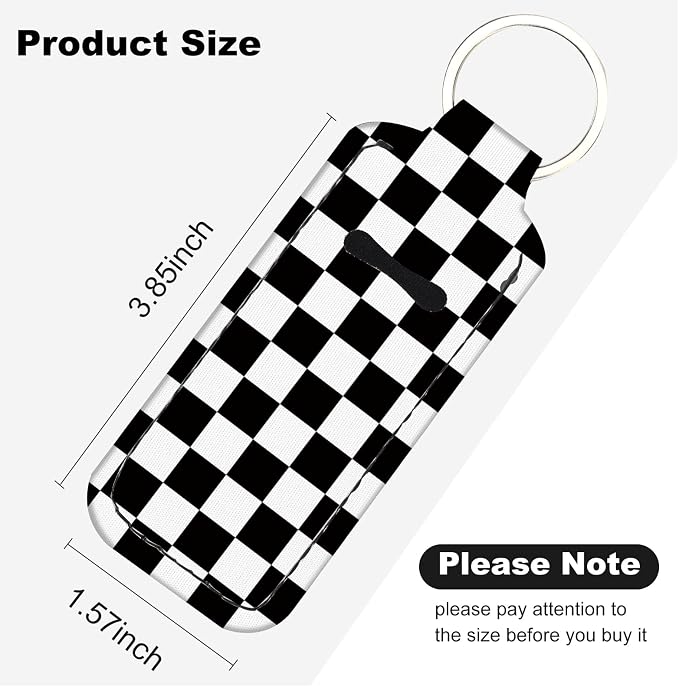 Cute Chapstick Holder Keychain,Lipstick Neoprene Clip-on Lip Balm Holder for Woman