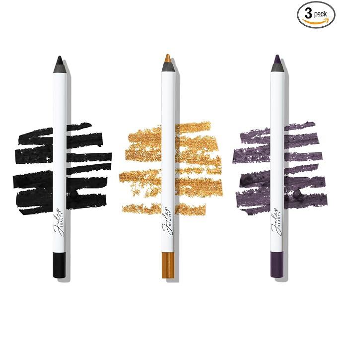 Julep When Pencil Met Gel Eyeliner Trio – Blackest Black, Sunset Gold, 17 Smoky Plum – Long-Lasting, Smudge-Proof Gel Eyeliner