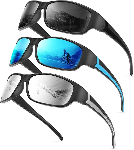 NSSIW Polarized Sunglasses-Men Sports Mens-Sunglasses: Sun Glasses Women Polarized UV400 Protection for Fishing Running Golf