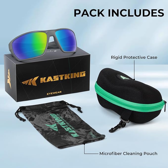 KastKing Merced Floating Polarized Sports Sunglasses, With PuriVex Protective Lens Coating, Lightweight TPX Frame, Men Women