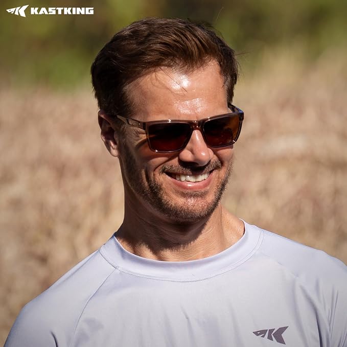 KastKing FlatRock Polarized Sport Sunglasses for Men and Women, Ideal for Driving Fishing Cycling Running, UV Protection