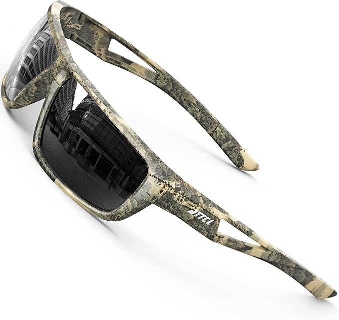 ATTCL Polarized Sunglasses Men Sports: UV Protection Lightweight TR90 Frame Anti-Slip Wrap-Around for Driving Fishing Golf