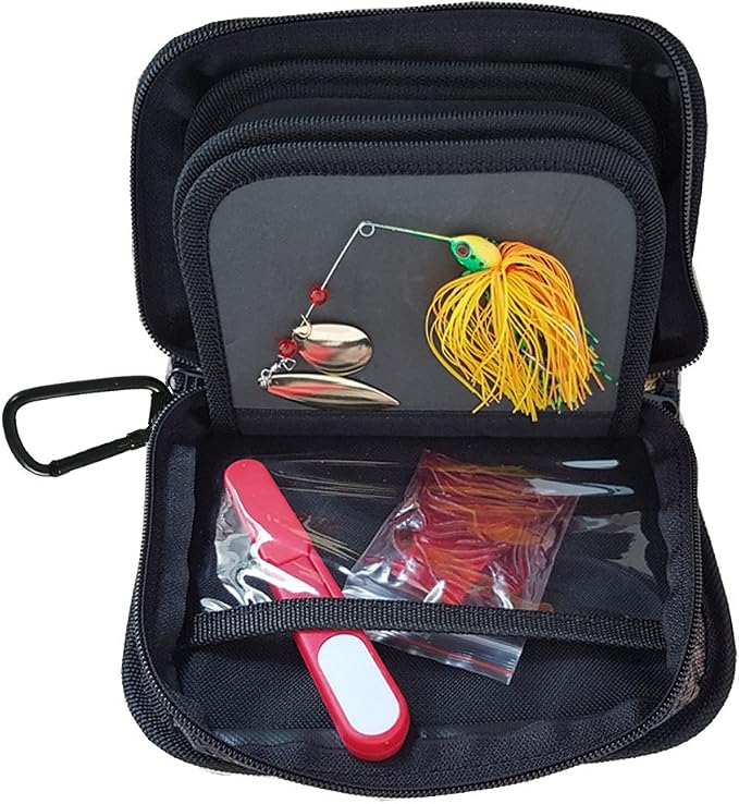 Kylebooker Fishing Lure Storage Bag Spinner Baits Wallet Case