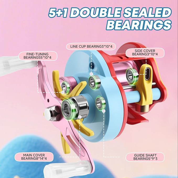 DC Baitcaster Reel, 3 Modes Digital Control Trolling Reel, 5.47oz Ultralight Baitcasting Reels, Max Drag 11LB, 7.2:1, 5+1BB, Freshwater Saltwater Fishing Reels