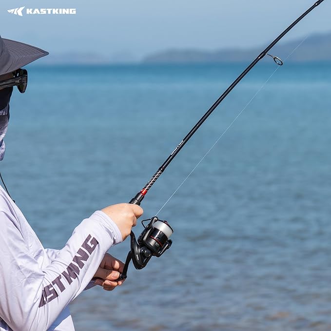 KastKing Brutus Twin-Tip Fishing Rod and Reel Combo, Baitcaster, Spinning & Spincast Combos, IM6 Graphite 2-Piece Rod with Backup Tip Section, EVA Handle, Durable & Sensitive, Freshwater Fishing