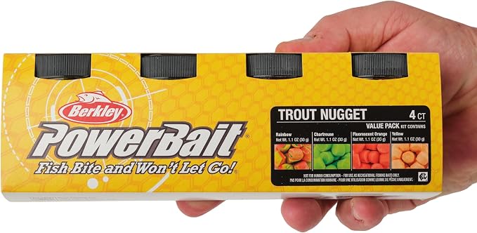 Berkley PowerBait Power Nuggets Fishing Dough Bait, Assorted Colors, Scent Dispersion Technology, Irresistible Scent and Flavor, Moldable and Easy to Use