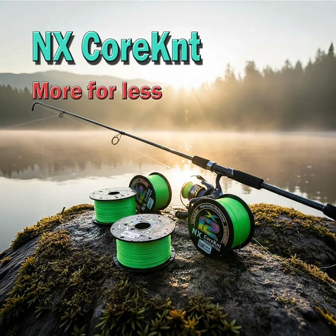 Braided Fishing Line, 12 Strands Pro Grade Braid Fishing Line - Abrasion Resistant - Zero Stretch - Super Tough - Braided Lines for Saltwater or Freshwater
