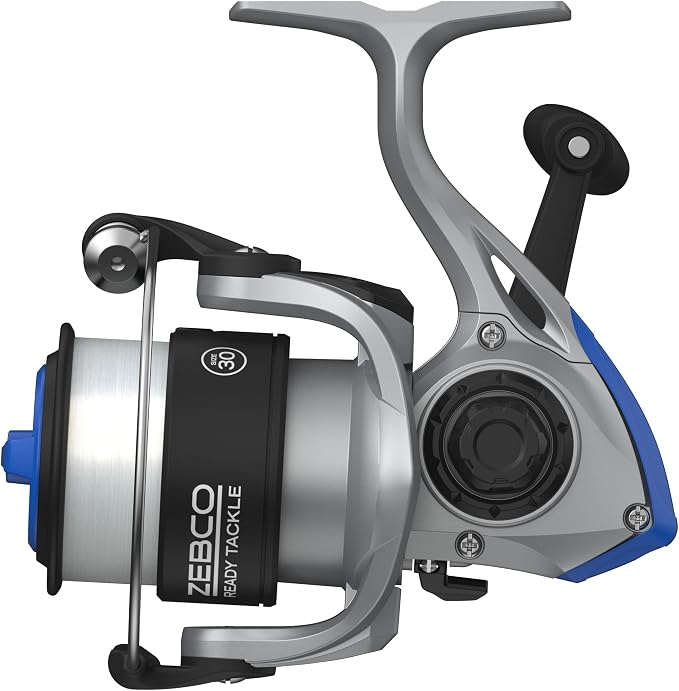 Zebco Ready Tackle Spinning Combo, 5-Foot 6-Inch, 2-Piece Fishing Rod, Size 30 Reel, 8-Pound Line, 29-Piece Tackle Kit