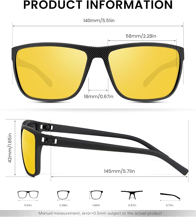 Sunglasses-Men Polarized Mens Sunglasses: Classic Women Sun Glasses UV Protection for Fishing Driving Golf