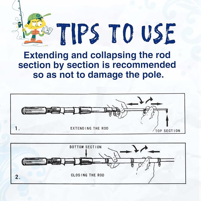 Kids Fishing Pole, Telescopic Fishing Rod, Toddler Collapsible Fishing Rod and Reel Combo with Tackle Box, Fishing Line, Bobber, and Soft Lures for Boy, Girl, Youth, Beginner, Over 4 Years Old