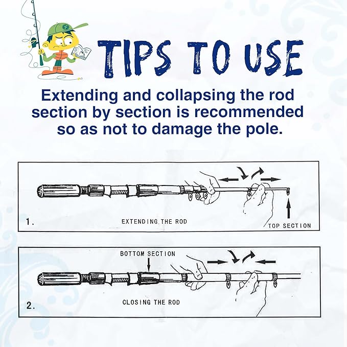 Kids Fishing Pole, Telescopic Fishing Rod, Toddler Collapsible Fishing Rod and Reel Combo with Tackle Box, Fishing Line, Bobber, and Soft Lures for Boy, Girl, Youth, Beginner, Over 4 Years Old