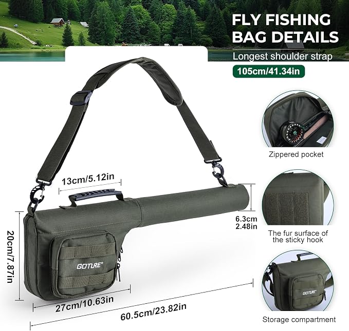 Goture Fly Fishing Rod and Reel Combo with Fly Rod & Gear Case, 9FT 4-Piece Fly Rod, Pre-Spooled Reel, Fly Line, Flies, Leader, Tippet, Forceps, Nipper and Complete Starter Kit