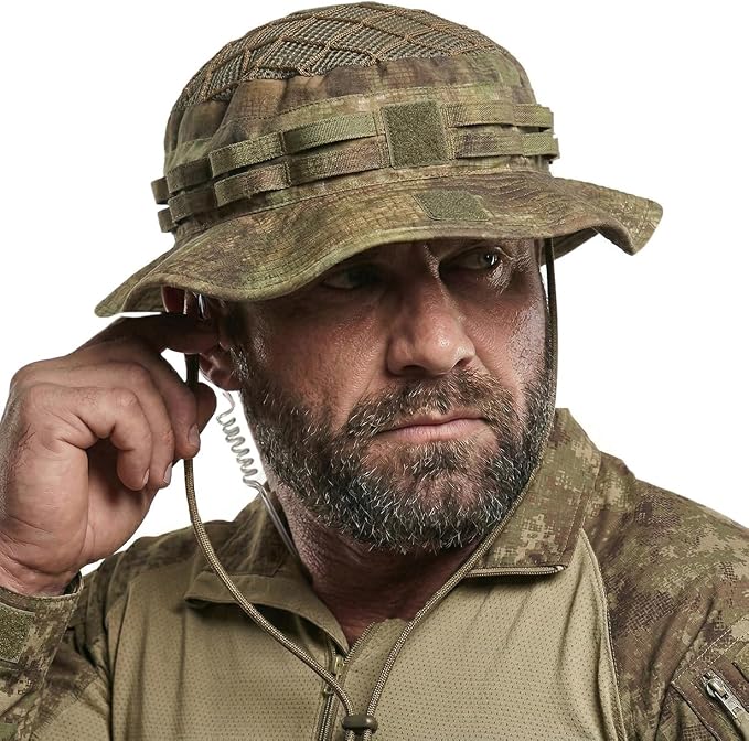 CQR Men's Tactical Boonie Hat, Breathable Packable Sun Hat for Hunting, Hiking, Fishing, Shooting, and Outdoor Activities