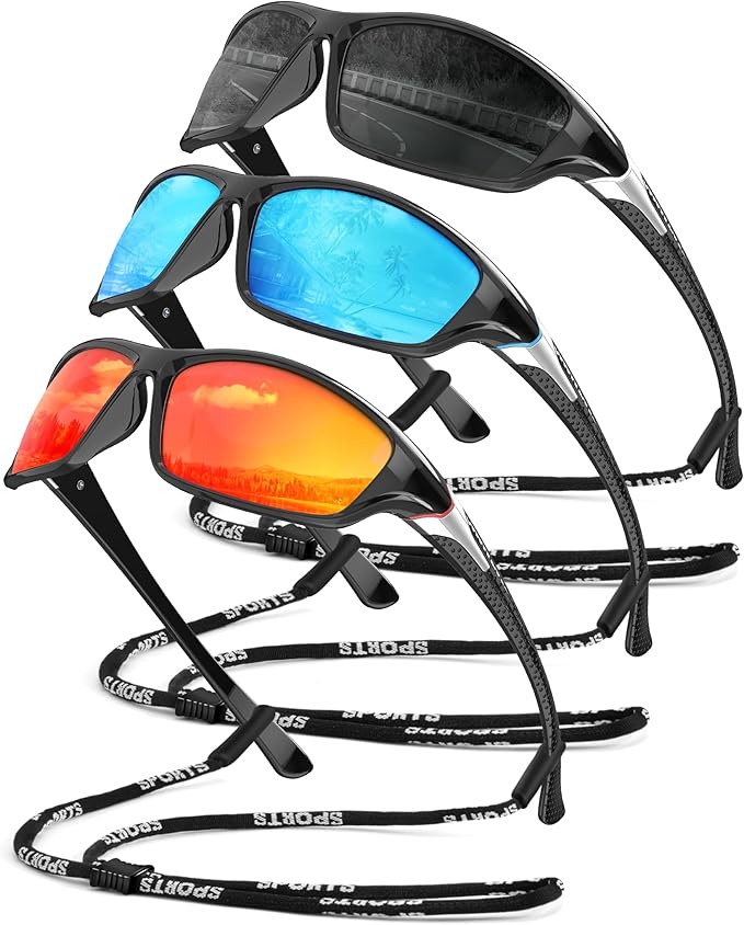 Polarized Sunglasses Men Sports Sunglasses for Men UV400 Sunglasses for Driving Golf Cycling Fishing Running