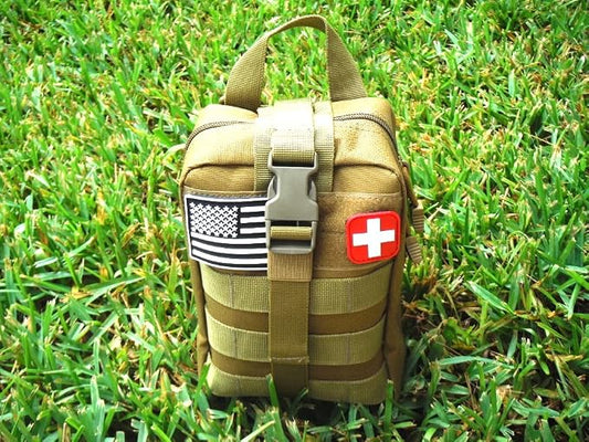 Galaxy 251 Pcs First Aid Kits for Survival Emergency Trauma Military Tactical Medical Hunting Camping Hiking Fishing IFAK EMT Bag (Brown)