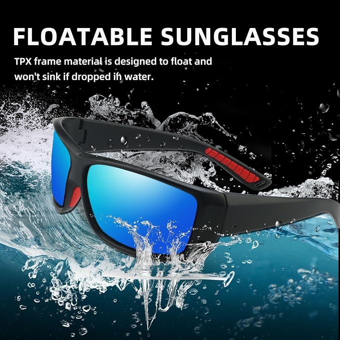 Floating Polarized Fishing Sunglasses for Men Women, Sailing Boating Gifts Beach Cool Style Glasses