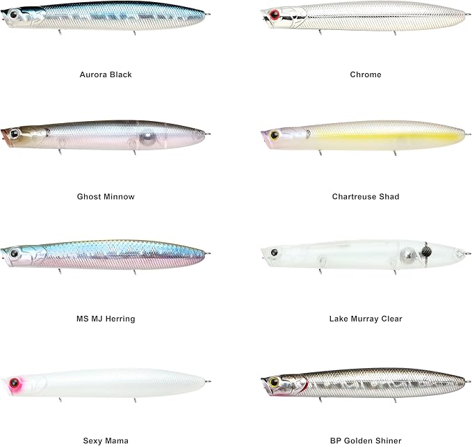 LUCKY CRAFT Gunfish 117 Freshwater Fishing Lures, Top Water Fishing Gear for Trout and Bass Fish, Spooks Cupped Mouth Walker, Long Casting Treble Hooks, Fish Accessories for Tackle Box