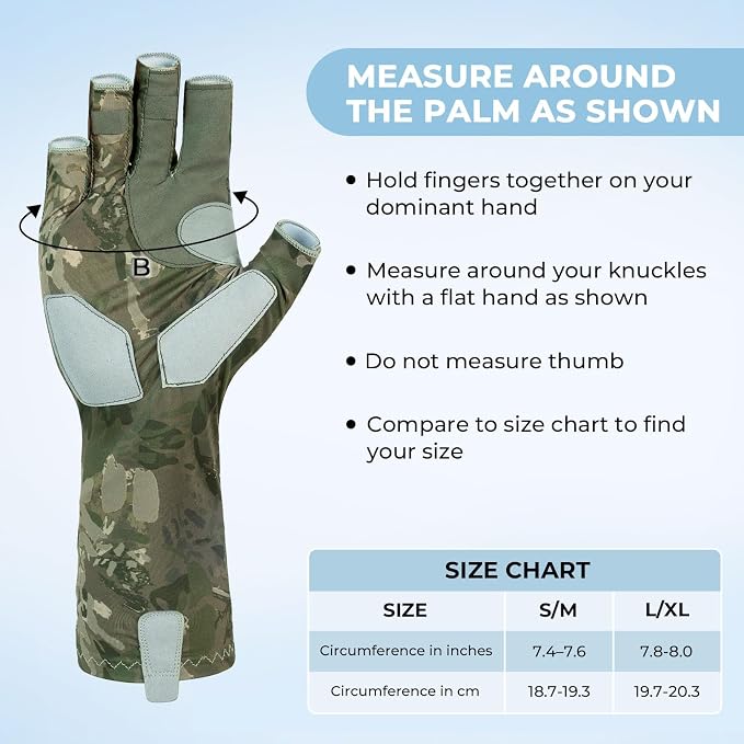 KastKing Agies Fishing Gloves Men, UPF 50+ Sun Gloves UV Protection, Cooling Quick-Dry 3/4 Fingerless Gloves with Extended Cuff, Microfiber Palm & Pull Tabs, for Fishing, Kayaking, Hiking, Hunting