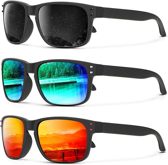 KALIYADI Polarized Sunglasses for Men and Women Vintage Style Sun Glasses for Fishing Running Driving with UV Protection