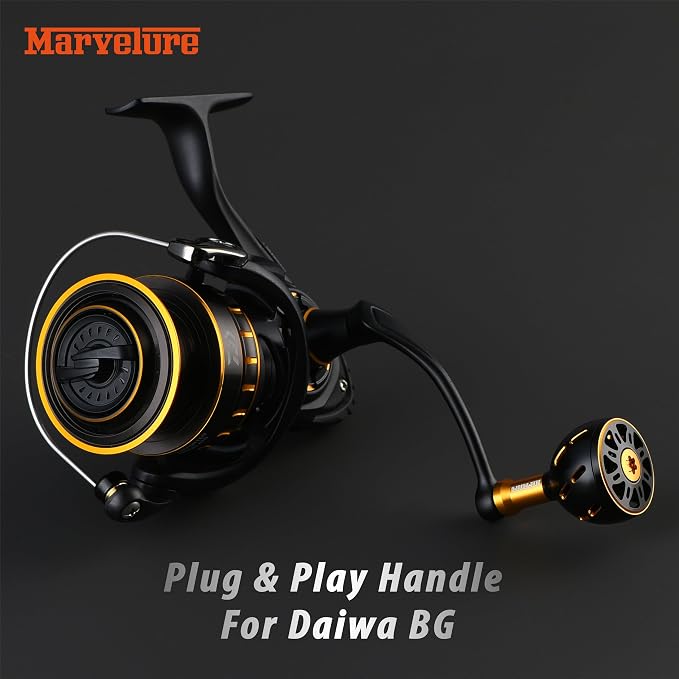 Mambda Series Power Handle 2.48'' (63 mm) Compatible for Daiwa BG 1500-3000 Spinning Reel Replacement Handle (Not for Lock-Type BG-H)