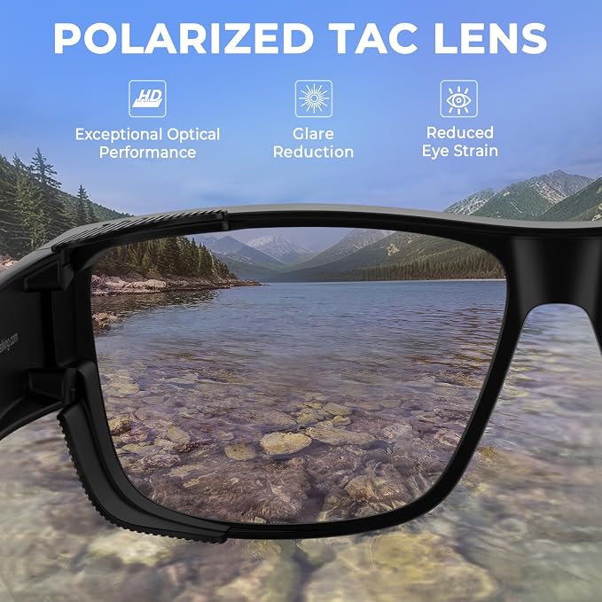 KastKing Comal Fit-Over Polarized Sports Sunglasses With PuriVex Protective Lens Coating, Fishing Driving, UV400, Men Women