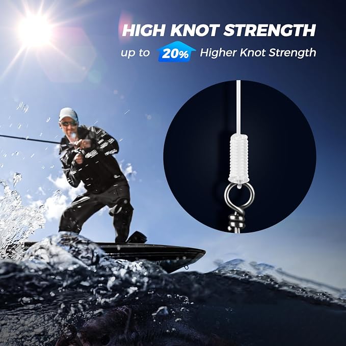 KastKing Kovert 100% Fluorocarbon Fishing Line - Clear Fishing Leader, High Sensitivity, Strong Knot Strength, Shock & Abrasion Resistant, Extreme Clarity, Ultra-Low Visibility, Fast Sinking