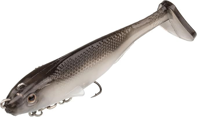 Strike King Final Copy Fishing Lure, Pre-Rigged Soft Plastic Swimbait, Free-Swinging Size 4 Treble Hook, Belly Magnetic Hook Keeper, 7/8-Ounce