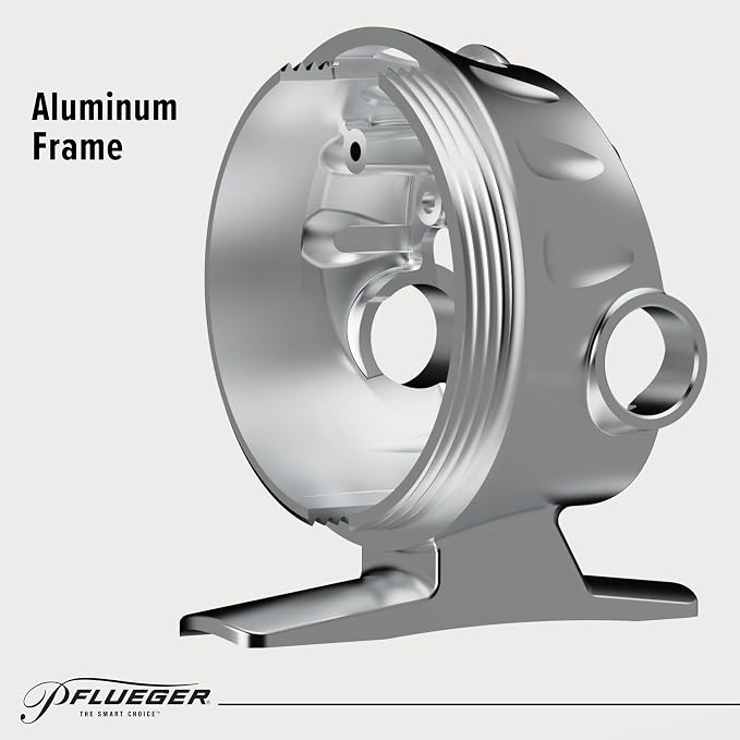 Pflueger President Spincast Reel, Size 10 Fishing Reel, Right/Left Handle Position, Aluminum Spool, Dial Drag System
