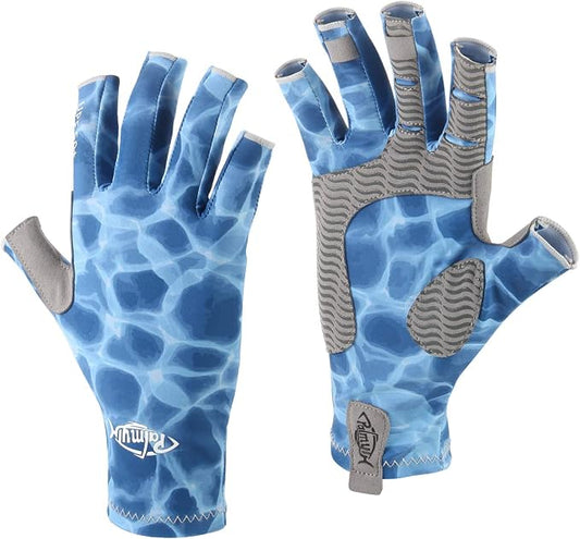 Palmyth UV Protection Fishing Fingerless Gloves UPF50+ Sun Gloves Men Women for Kayaking, Hiking, Paddling, Driving, Canoeing, Rowing