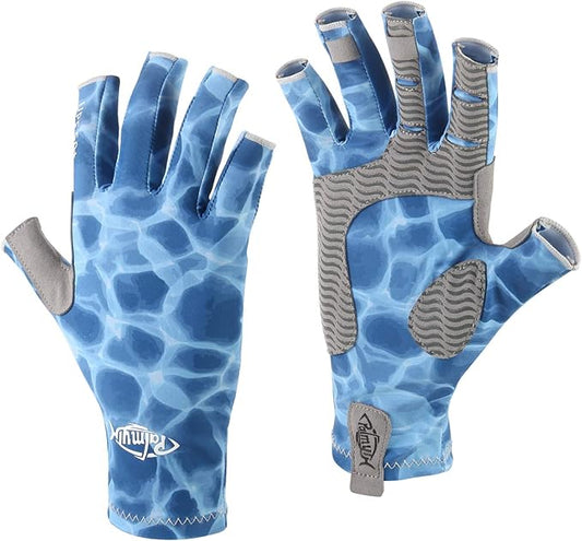 Palmyth UV Protection Fishing Fingerless Gloves UPF50+ Sun Gloves Men Women for Kayaking, Hiking, Paddling, Driving, Canoeing, Rowing