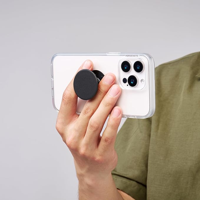 PopSockets Adhesive Phone Grip, Holder, Phone Stand, Black - Black