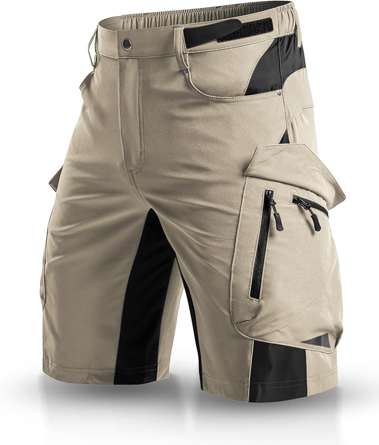 XKTTAC Men's Outdoor Quick Dry Lightweight Stretchy Shorts for Hiking, Tactical, Camping, Travel with 6 Pockets