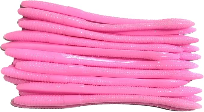 20 Pcs 5" Finesse Trick Worm (Scent, Float) Soft Plastic Bait for Bass Fishing
