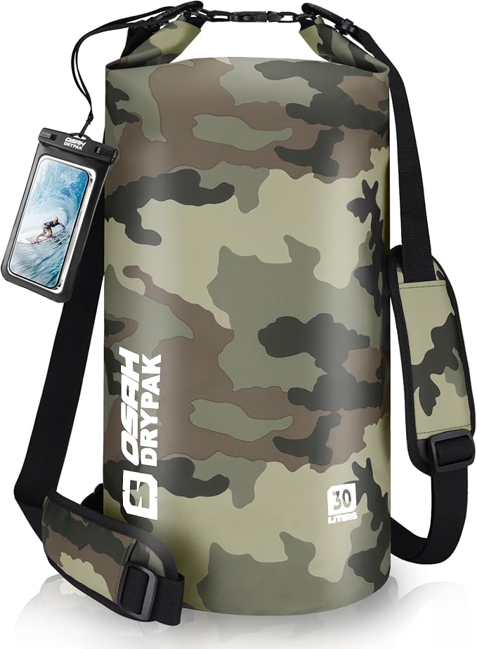 Waterproof Dry Bag, 5L/10L/20L/30L/40L Roll Top Lightweight Storage Backpack with Phone Case for Women & Men, Floating Waterproof Sack for Travel, Swimming, Kayaking, Paddle Board, Camping & Beach