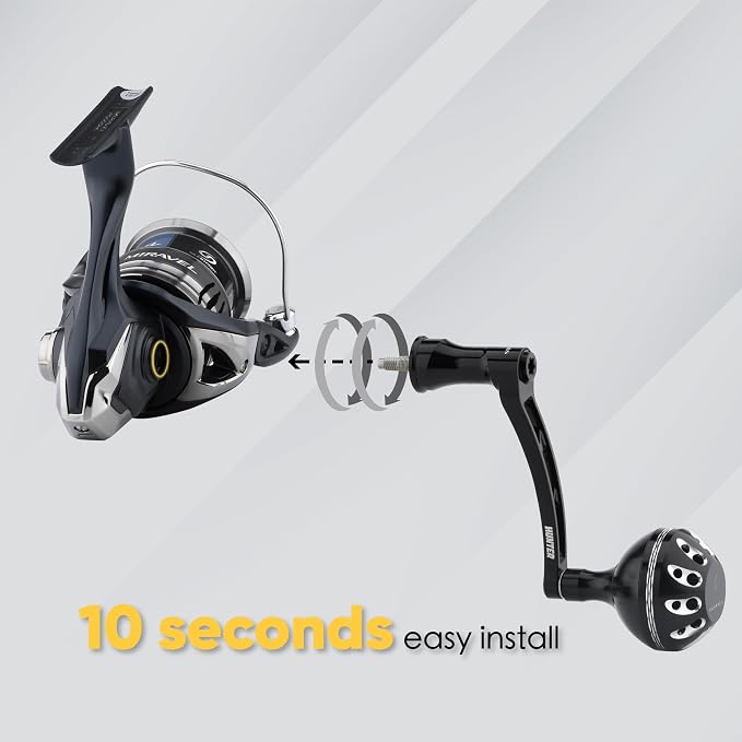GOMEXUS Power Handle for Shimano Stradic FL FM Stella Vanford Vanquish Nasci Twinpower 1000-5000 Spinning Reel Replacement Crank