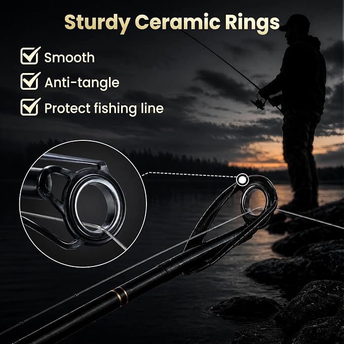 FishTrip Fishing Rod Eyelet Repair Kit 60Pcs/160Pcs Fishing Rod Repair Kit 12 Sizes Fishing Pole Ceramic Guides Rings Replacement Kit