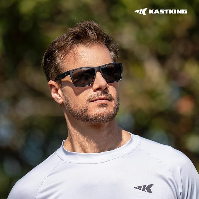 KastKing Beartrap Polarized Sports Fishing Sunglasses, With PuriVex Protective Lens Coating, Square Frame Design, Men Women