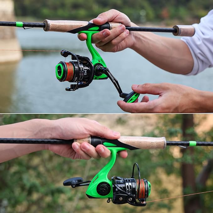 Sougayilang Fishing Reel, 5.2:1 High Speed Spinning Reel, Lightweight 11+1BB Ultra Smooth for Saltwater or Freshwater,1000-6000 Series
