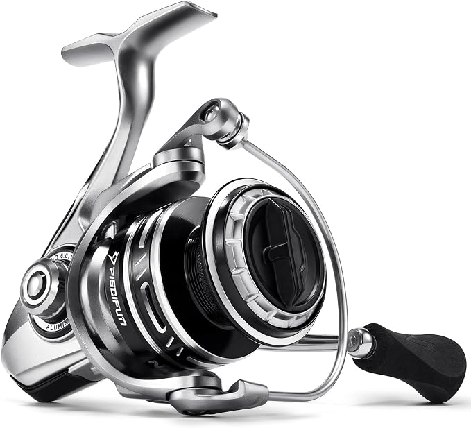Piscifun NautiX Spinning Reel, Aluminum Spinning Fishing Reel, CNC Aluminum Gear, 33LBs Max Drag, 8+1 Sealed BB, 6.0:1/5.4:1 Gear Ratio, Smooth Powerful Freshwater Saltwater Reel