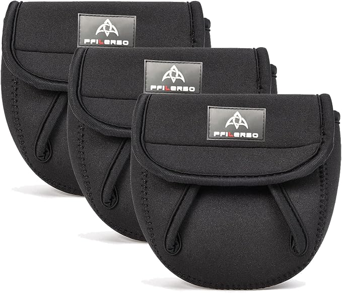 3Pcs Fishing Spinning Reel Covers Bag Baitcasting Trolling Fishing Reel Protective Case Pouch Sleeve Gloves Fishing Bags Fits 1000-8000 Series Reel 3Size (Big-3Pack)